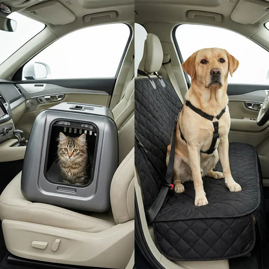 Cinto de Segurança vs. Caixa de Transporte: Qual a melhor opção para o seu animal?