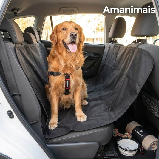 Capa protetora de assento de carro- BancoSeguro 600D™- Amanimais- cão-  Golden Retriever- banco do carro