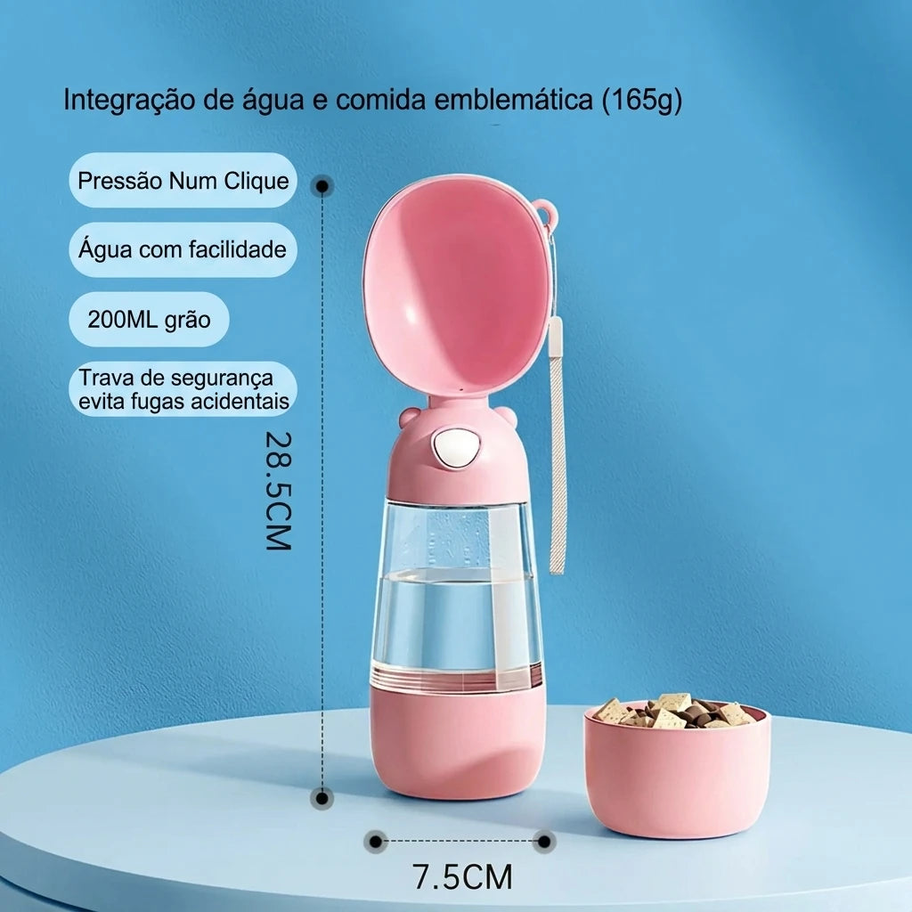 HidraGo™ — Garrafa 2-em-1 Água + Ração