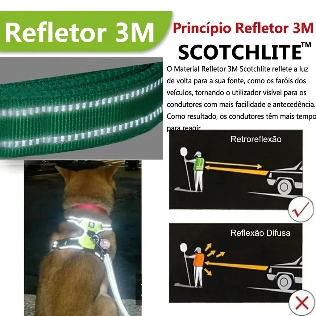 RefletSafe™ — Peitoral Reflexivo Cães