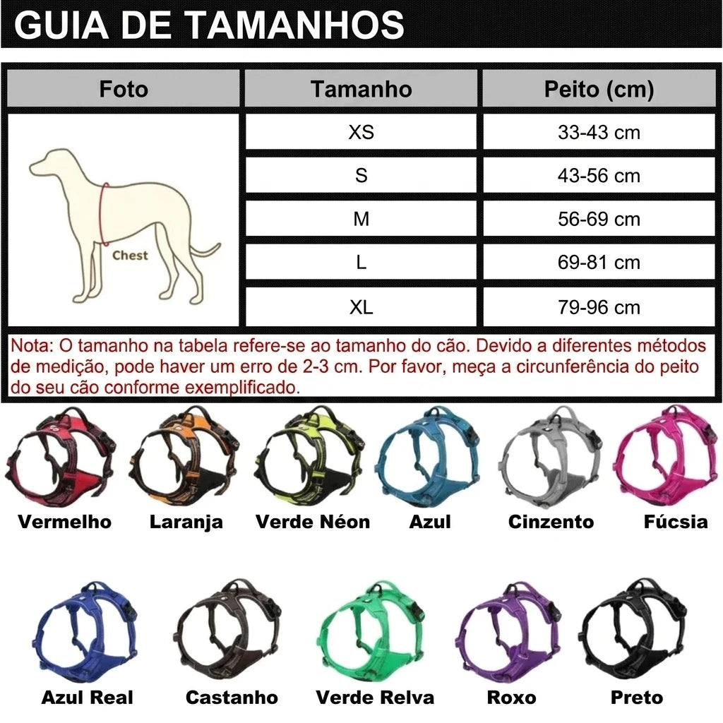 RefletSafe™ — Peitoral Reflexivo Cães